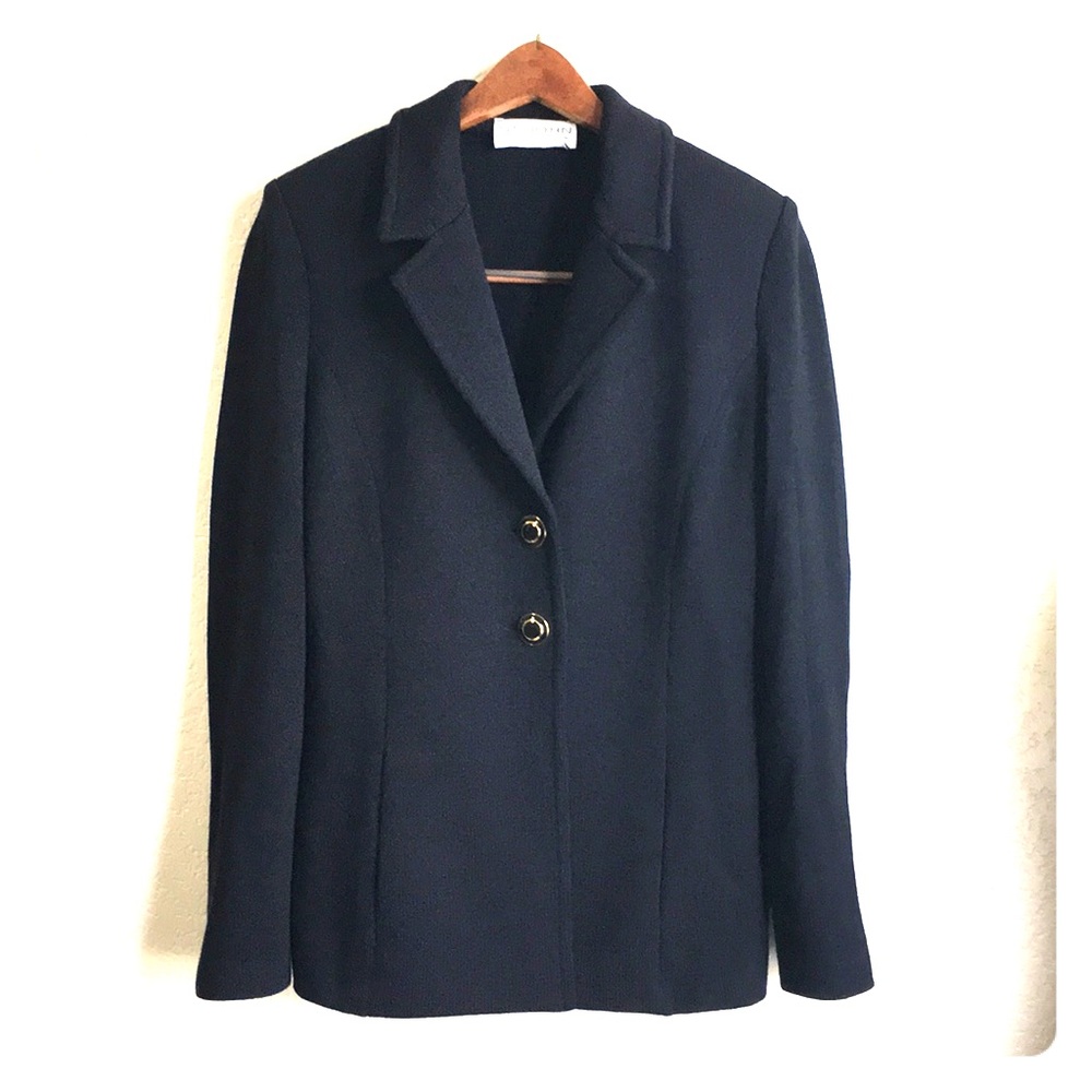 ST. JOHN • Black Knit Blazer
